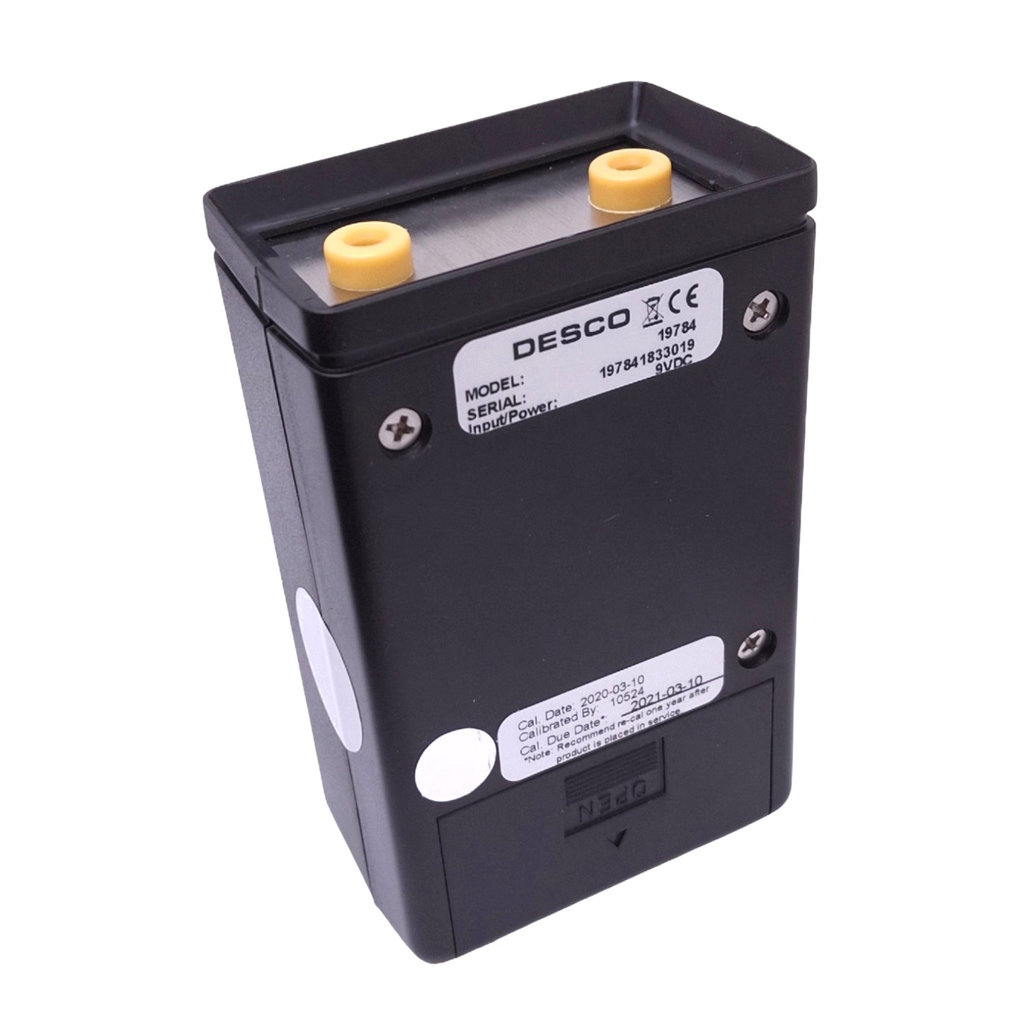 Used Desco 19784 Surface Resistance Test Kit, 10³ to 10¹³ Ohms, 10V/100V Switch, 9VDC