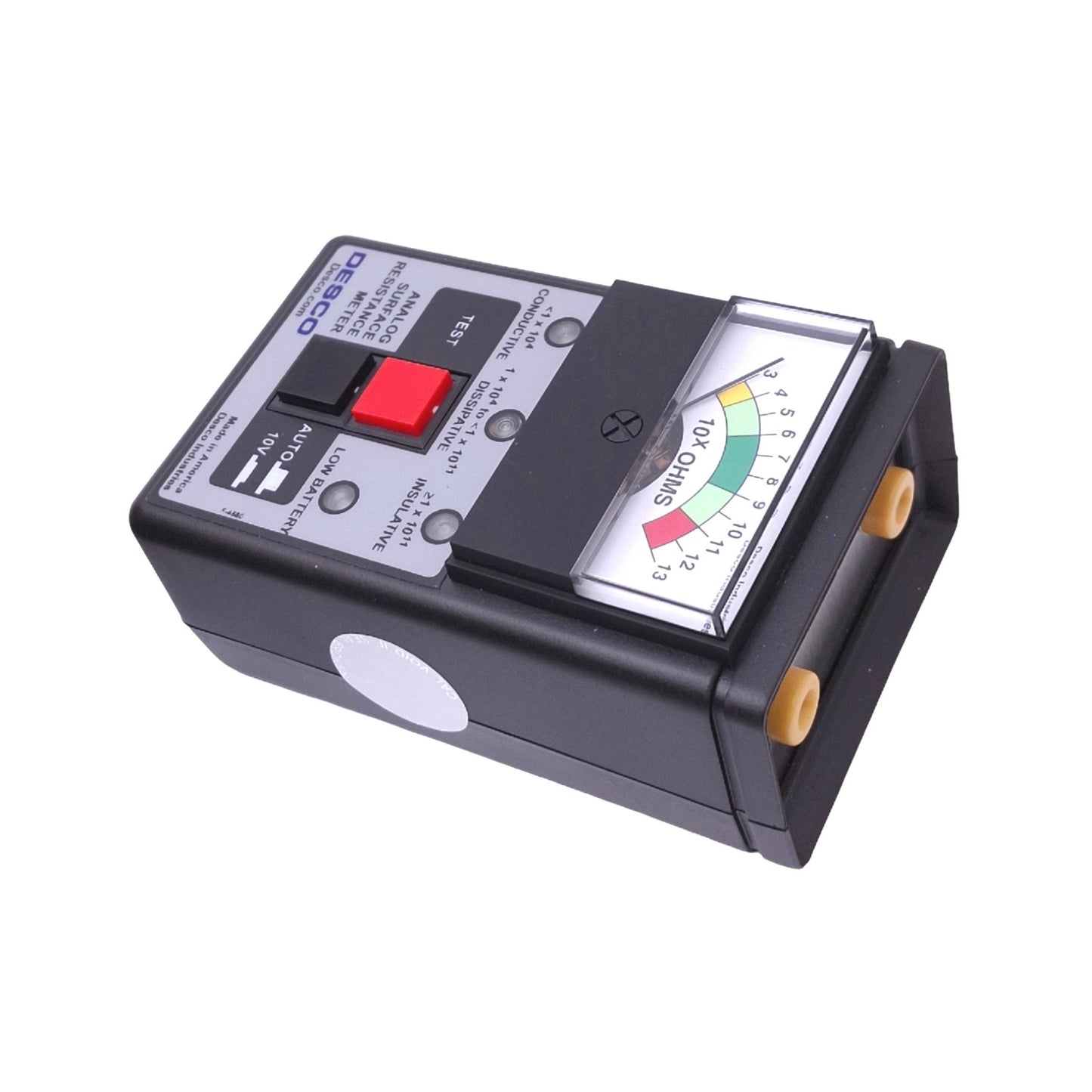 Used Desco 19784 Surface Resistance Test Kit, 10³ to 10¹³ Ohms, 10V/100V Switch, 9VDC