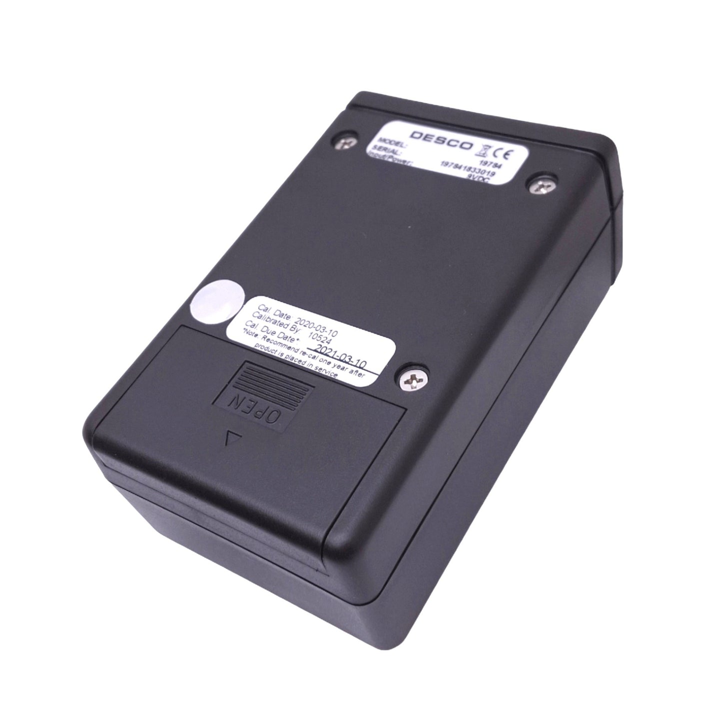 Used Desco 19784 Surface Resistance Test Kit, 10³ to 10¹³ Ohms, 10V/100V Switch, 9VDC