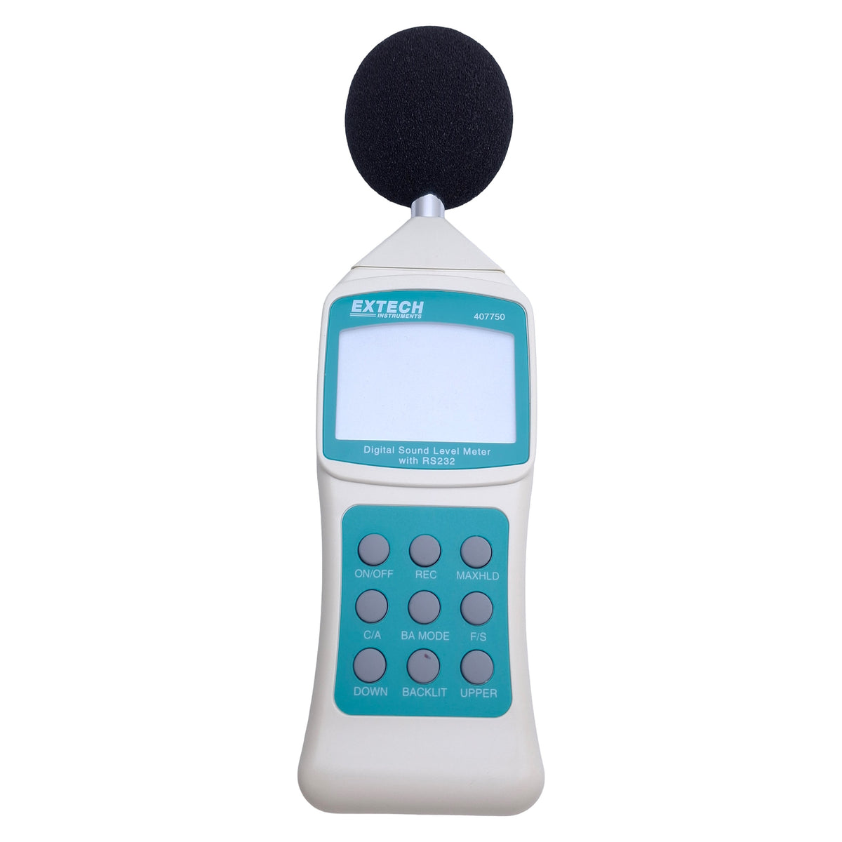 Used Extech 407750 Digital Sound Level Meter w/Case 30-130dB Range, 3-1/2 Digit LCD