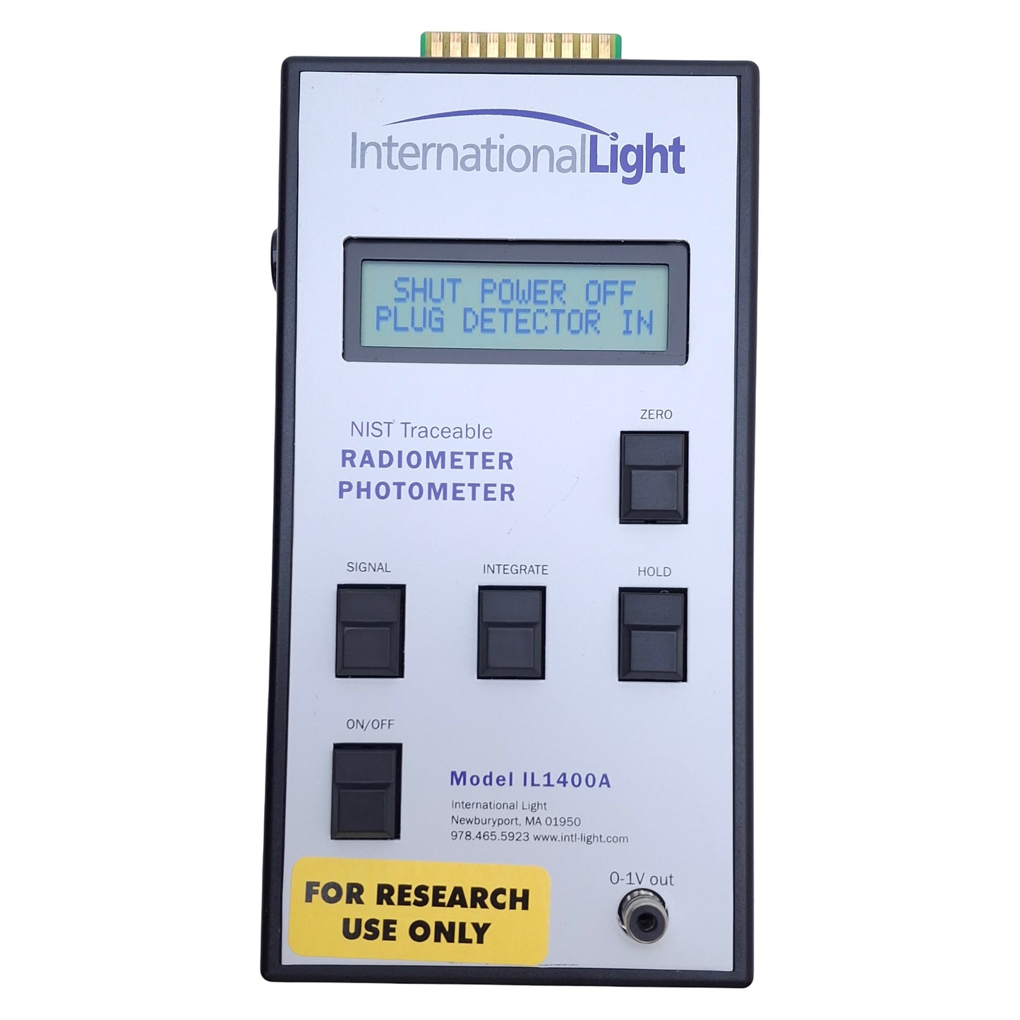 Used International Light IL1400A Radiometer/Photometer w/Case & SCL110 Detector