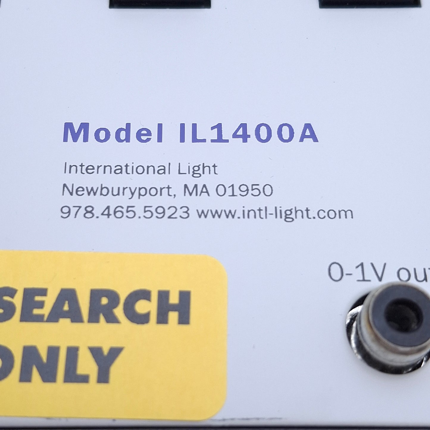 Used International Light IL1400A Radiometer/Photometer w/Case & SCL110 Detector