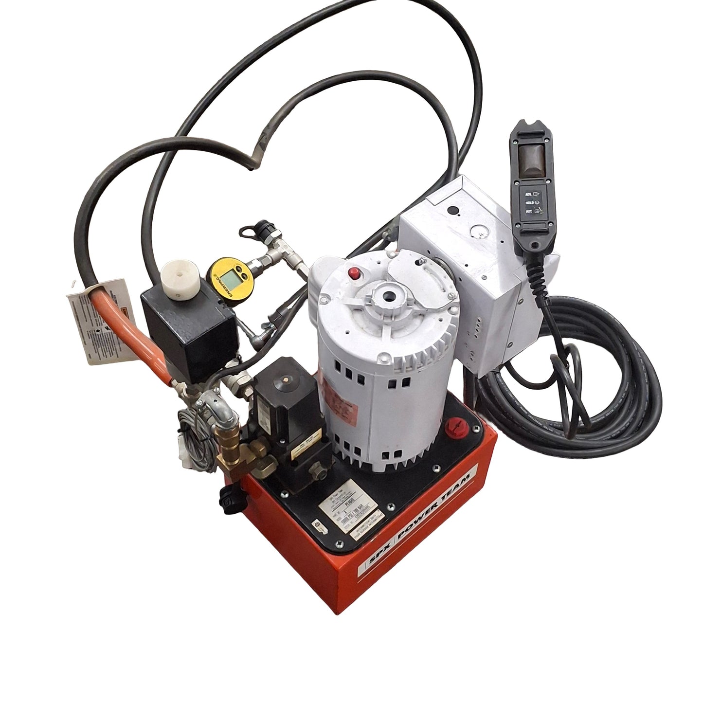 Used SPX Power Team PE464S Electric Hydraulic Pump, 10000 psi Out, 115/230VAC