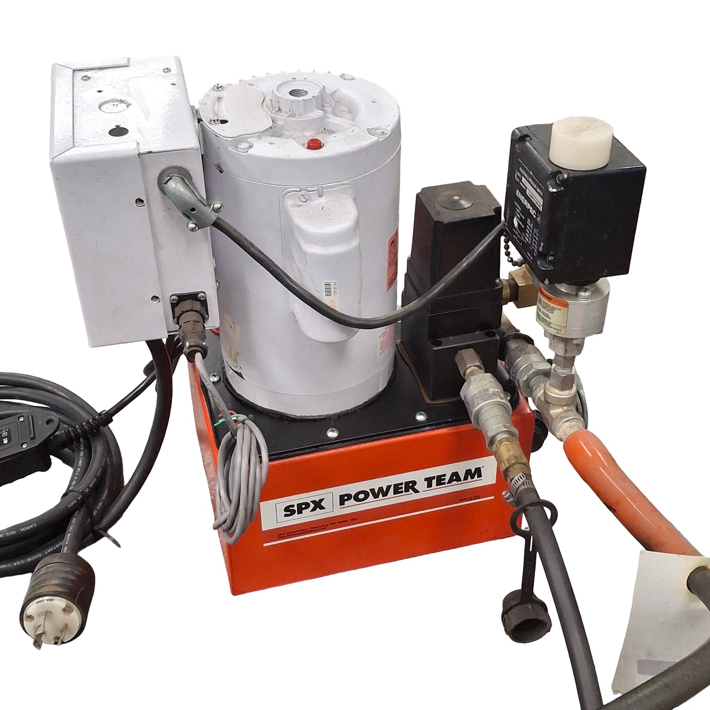 Used SPX Power Team PE464S Electric Hydraulic Pump, 10000 psi Out, 115/230VAC