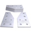 Used Lot of 6 80/20 4320 Angled Flat Plates, 15-Series, 6-Hole, 6in x 3in x 0.250in