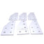 Used Lot of 6 80/20 4320 Angled Flat Plates, 15-Series, 6-Hole, 6in x 3in x 0.250in