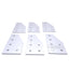 Used Lot of 6 80/20 4320 Angled Flat Plates, 15-Series, 6-Hole, 6in x 3in x 0.250in