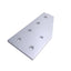 Used Lot of 6 80/20 4320 Angled Flat Plates, 15-Series, 6-Hole, 6in x 3in x 0.250in