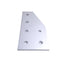 Used Lot of 6 80/20 4320 Angled Flat Plates, 15-Series, 6-Hole, 6in x 3in x 0.250in
