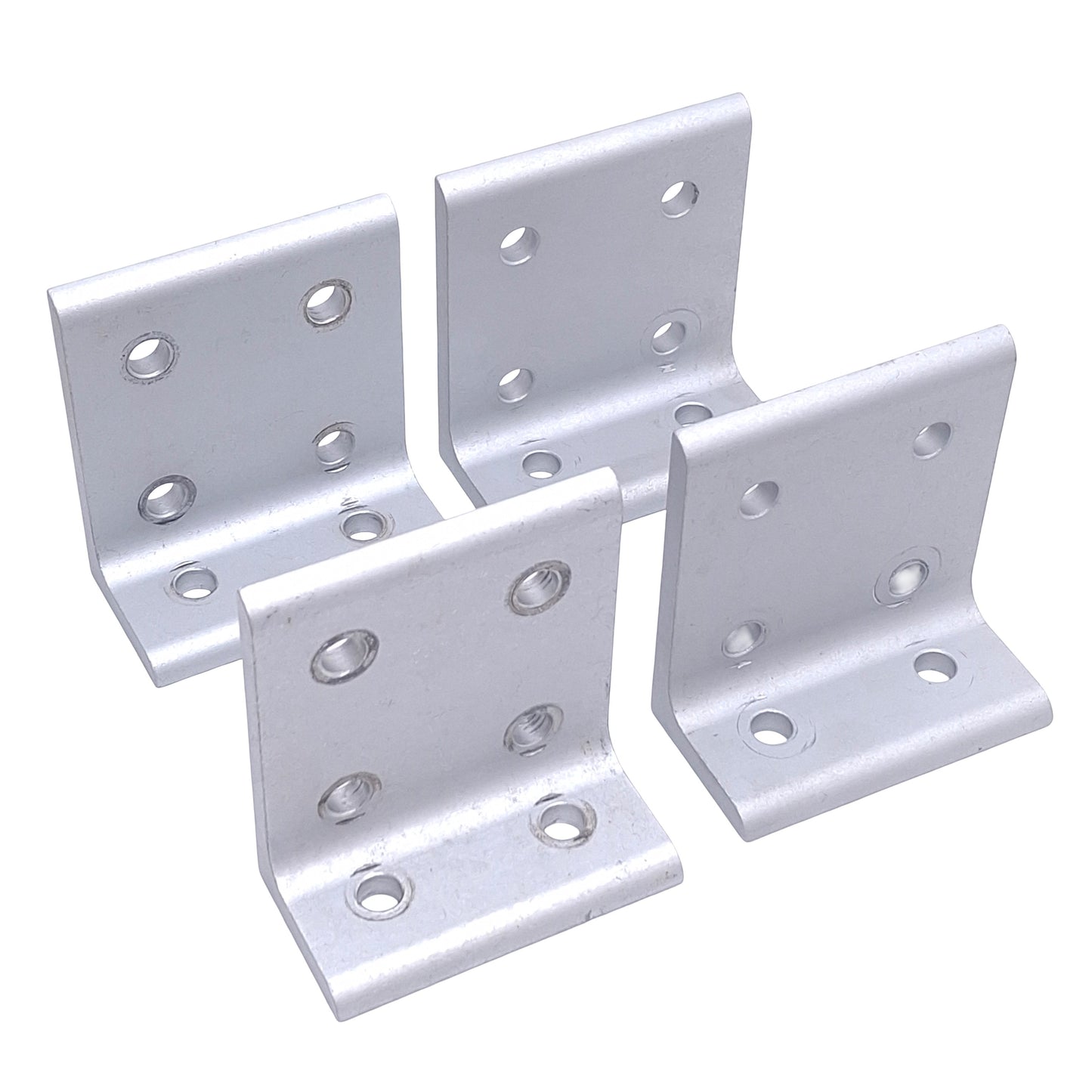 Used Lot of 4 80/20 4375 Wide 2x4 Inside Corner Bracket 3" x 1.5", 15 Series
