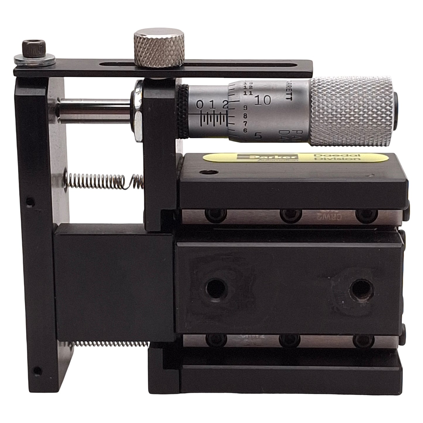 Used Parker CR4072 Cross Roller Linear Stage, 0.5in Travel, 1.75x1.75in, 80lbs Load