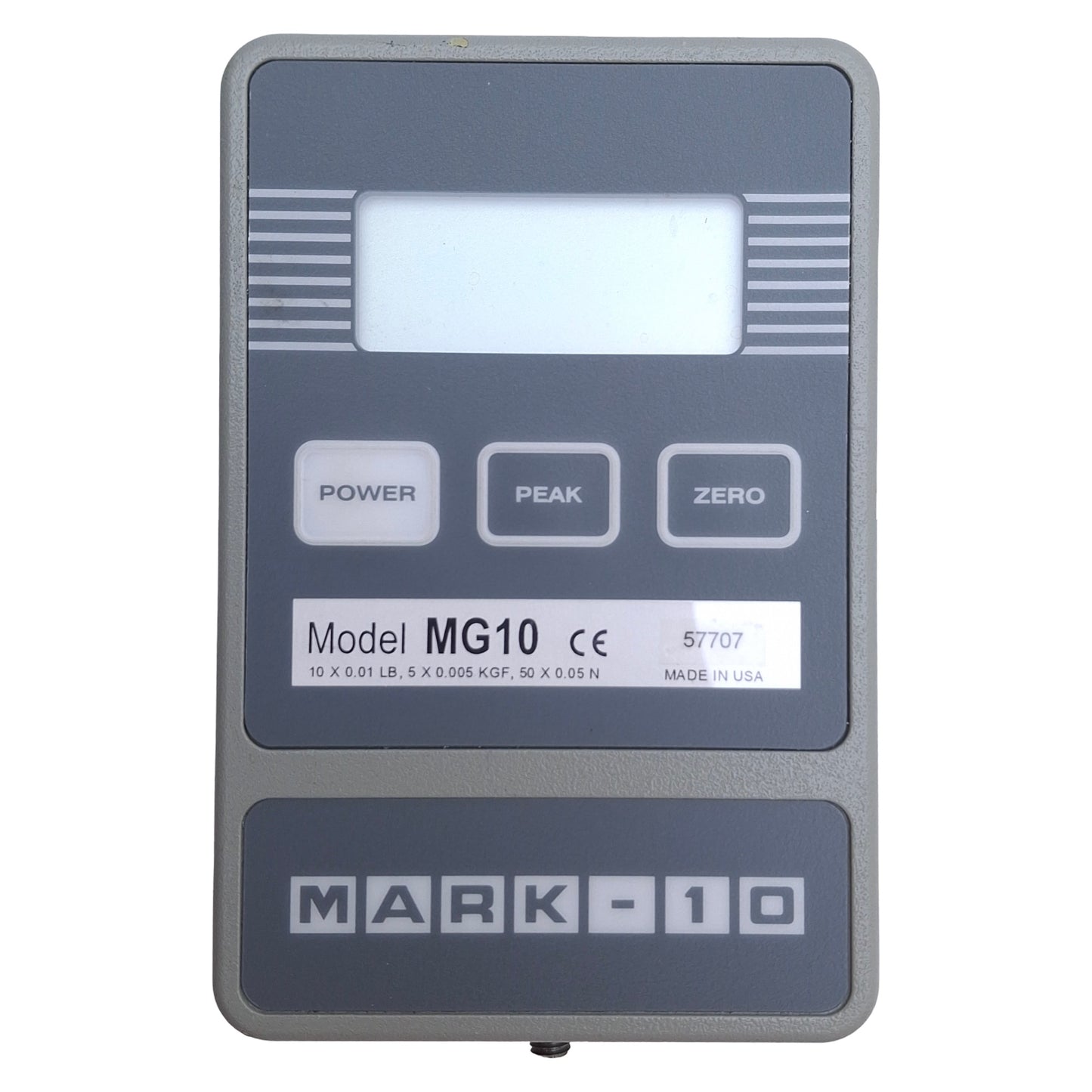 Used MARK-10 MG10 Push-Pull Digital Force Gauge, 10lb Capacity, 0.005lbF Resolution