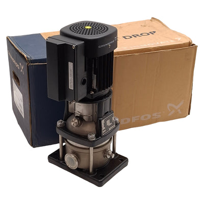 New Grundfos CRN1-2 A-CX-G-E-HQQE Vertical Centrifugal Pump, 0.37kW, 230/240VAC 50Hz