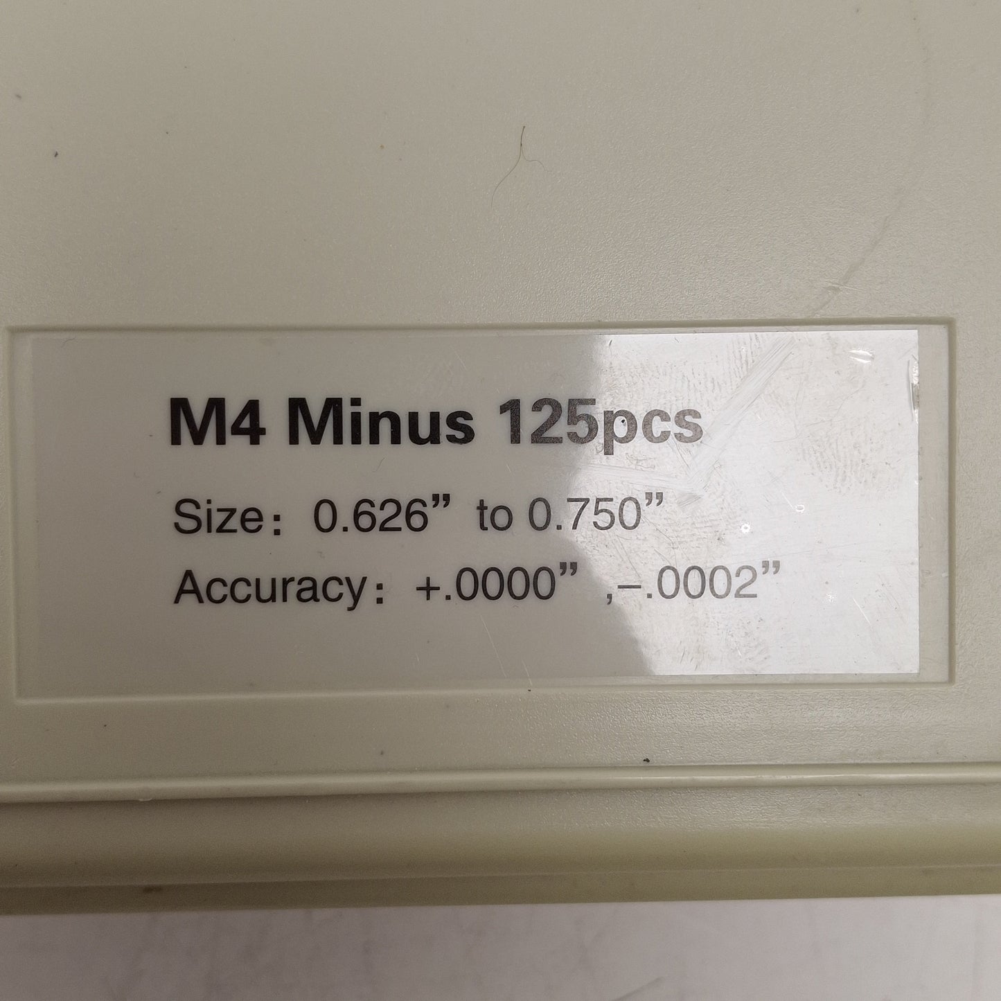 Used SPI M4 Minus 125pcs Class ZZ Pin Gages Set, ø0.626-0.750in, +0.0000 to -0.0002in