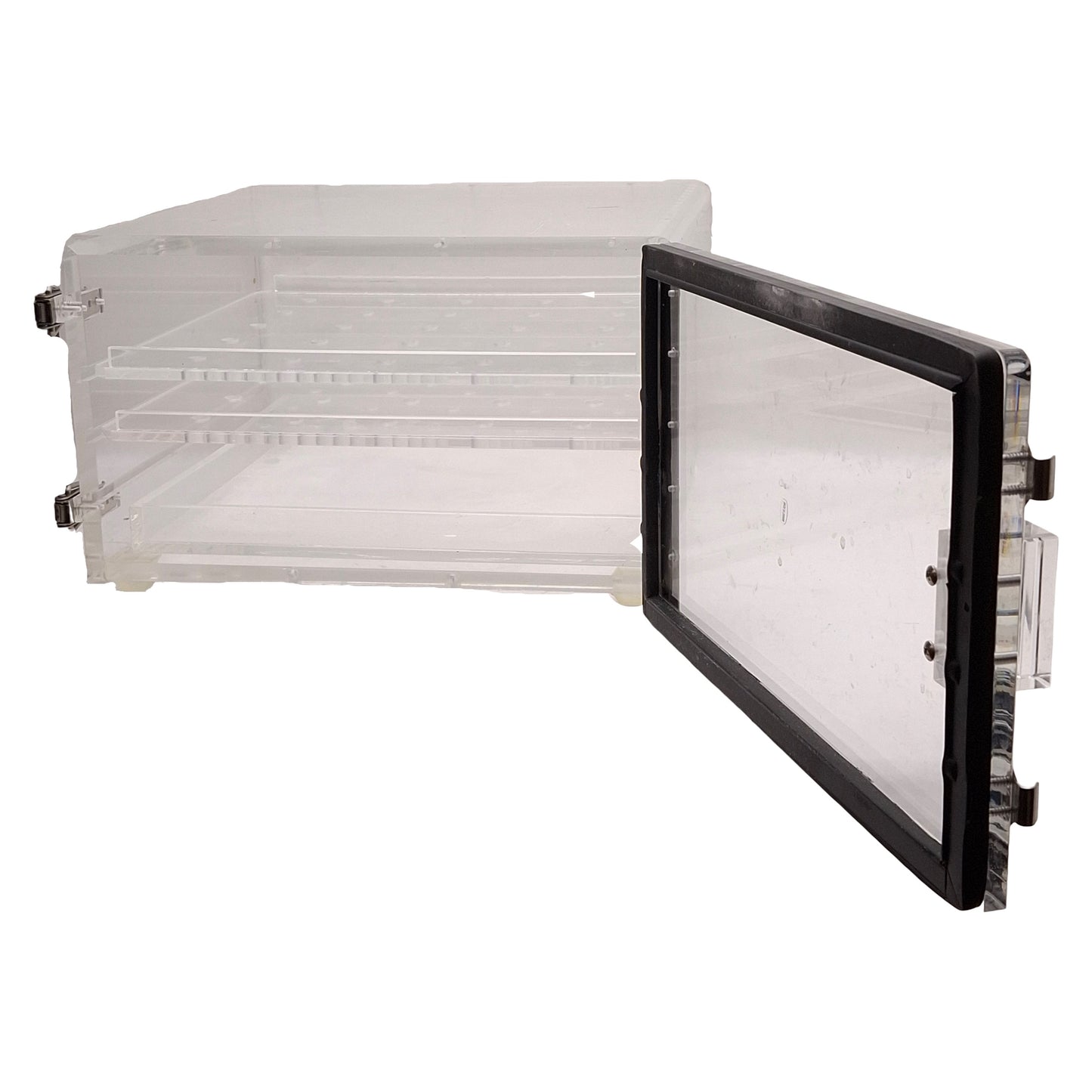Used Nalgene 5317-0070 Acrylic Desiccator Cabinet, 2-Shelves, 12in x 12in x 7in