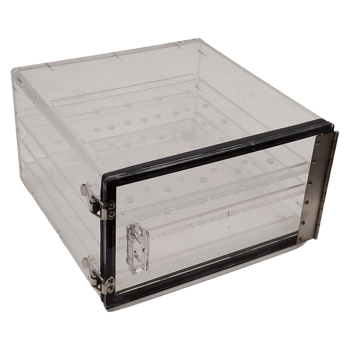 Used Nalgene 5317-0070 Acrylic Desiccator Cabinet, 2-Shelves, 12in x 12in x 7in