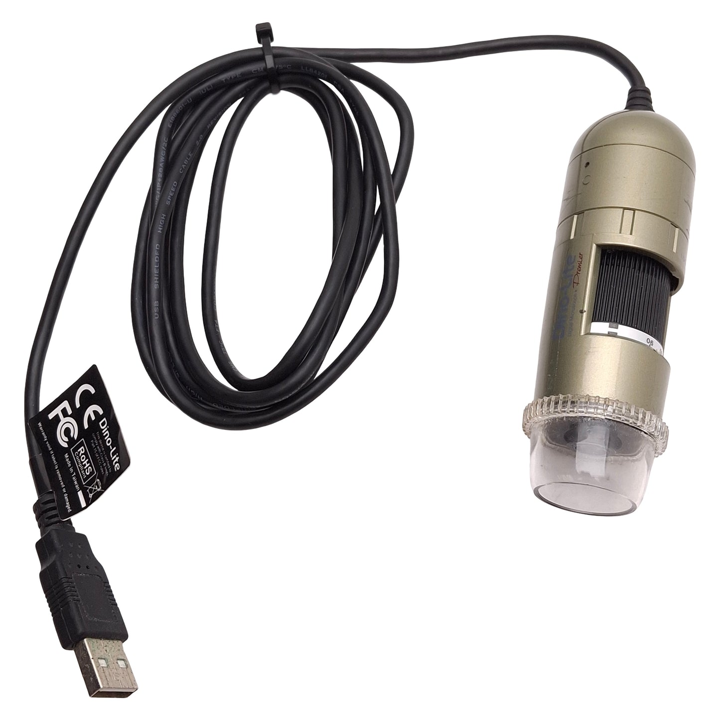 Used Dino-Lite AM-4113ZTL Digital Microscope w/ Stand, 20-90x, 1280x1024, 30fps, USB