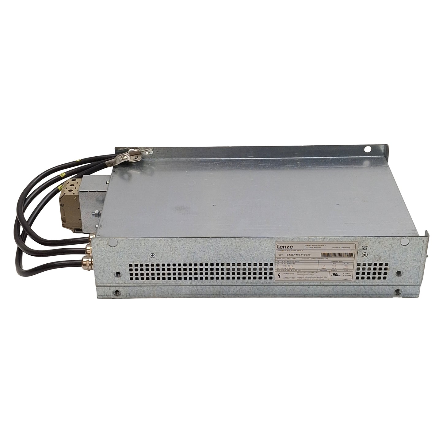 Used Lenze E82ZN45334B230 Mains Filter For 8200 Vector Drive, 45kW, 3Ø 500VAC 80A