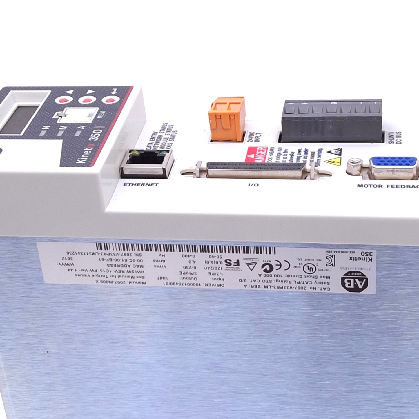 Used Allen Bradley 2097-V33PR3-LM Kinetix 300 Servo Drive, 3ph 0-230VAC 0-400Hz, 1kW