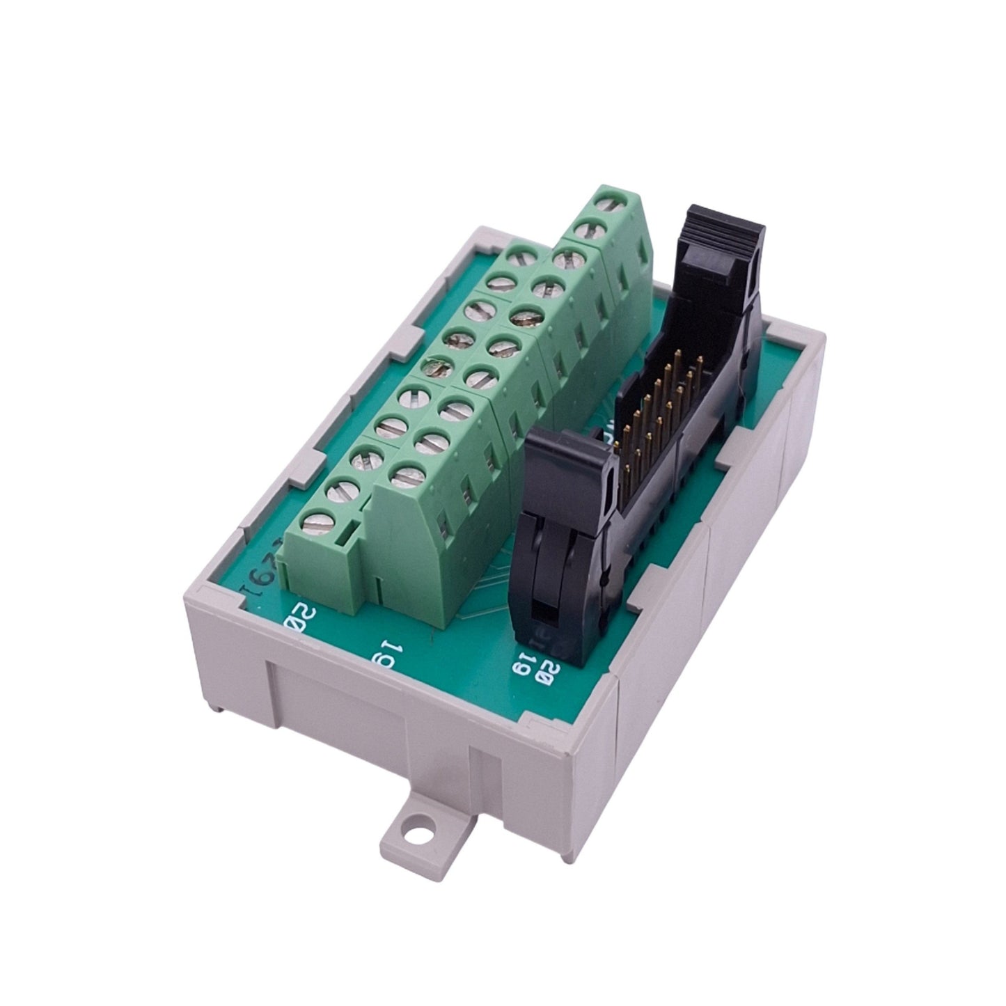 Used Omron XW2B-20G4 Breakout Board for CV PLC, 20-Point, 125VAC 1A Max, DIN Rail
