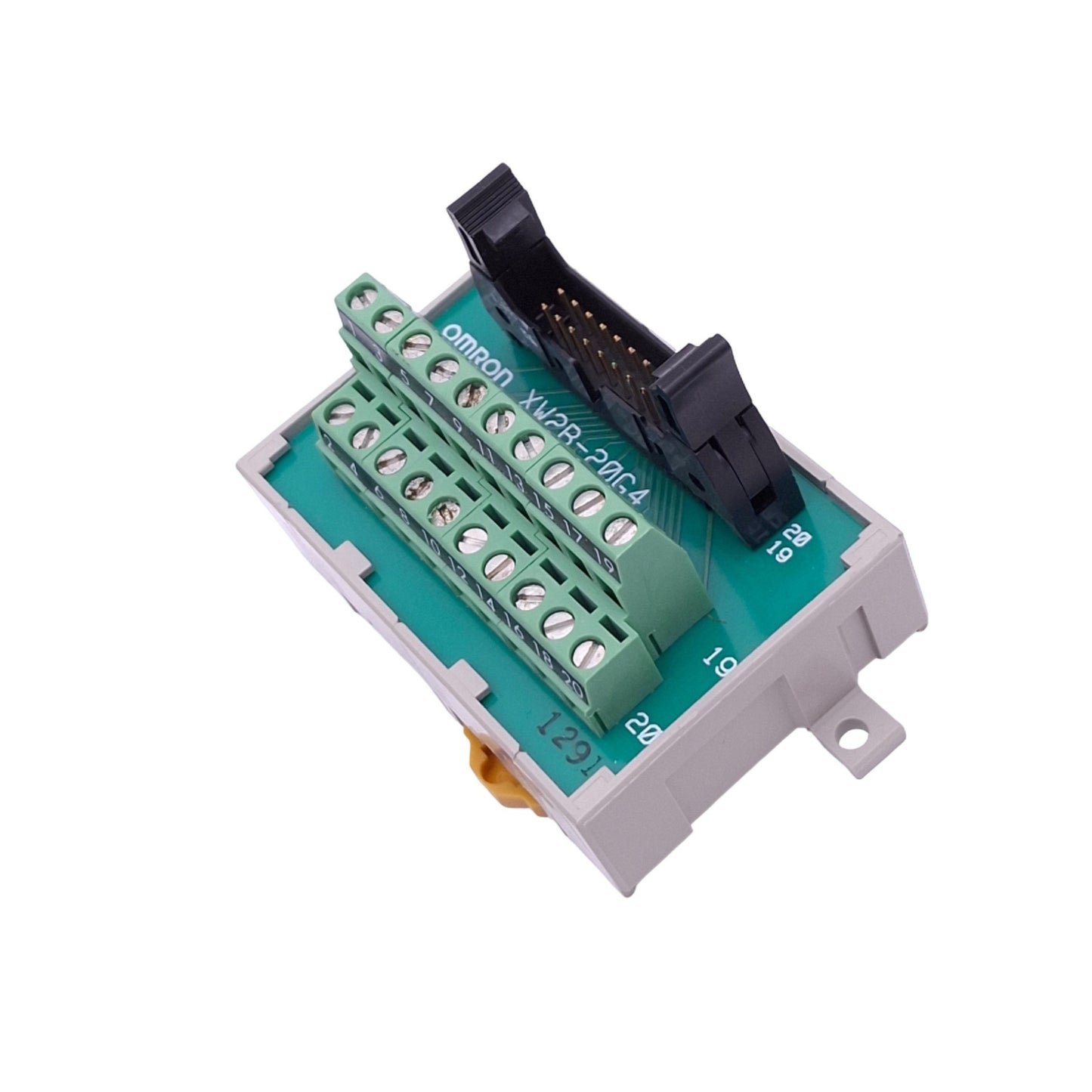 Used Omron XW2B-20G4 Breakout Board for CV PLC, 20-Point, 125VAC 1A Max, DIN Rail