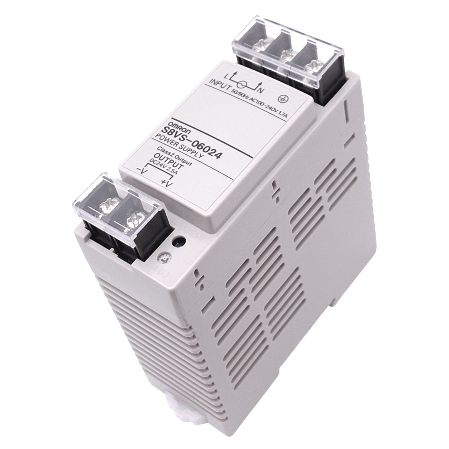 New – Open box Omron S8VS-06024 Power Supply, 100-240VAC 1.7A In, 24VDC 2.5A Out, 60W Max