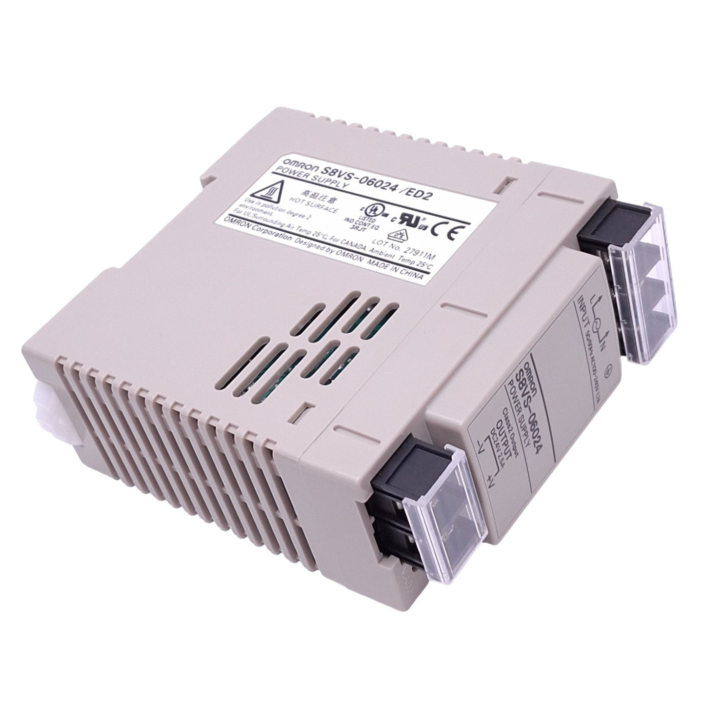 New – Open box Omron S8VS-06024 Power Supply, 100-240VAC 1.7A In, 24VDC 2.5A Out, 60W Max