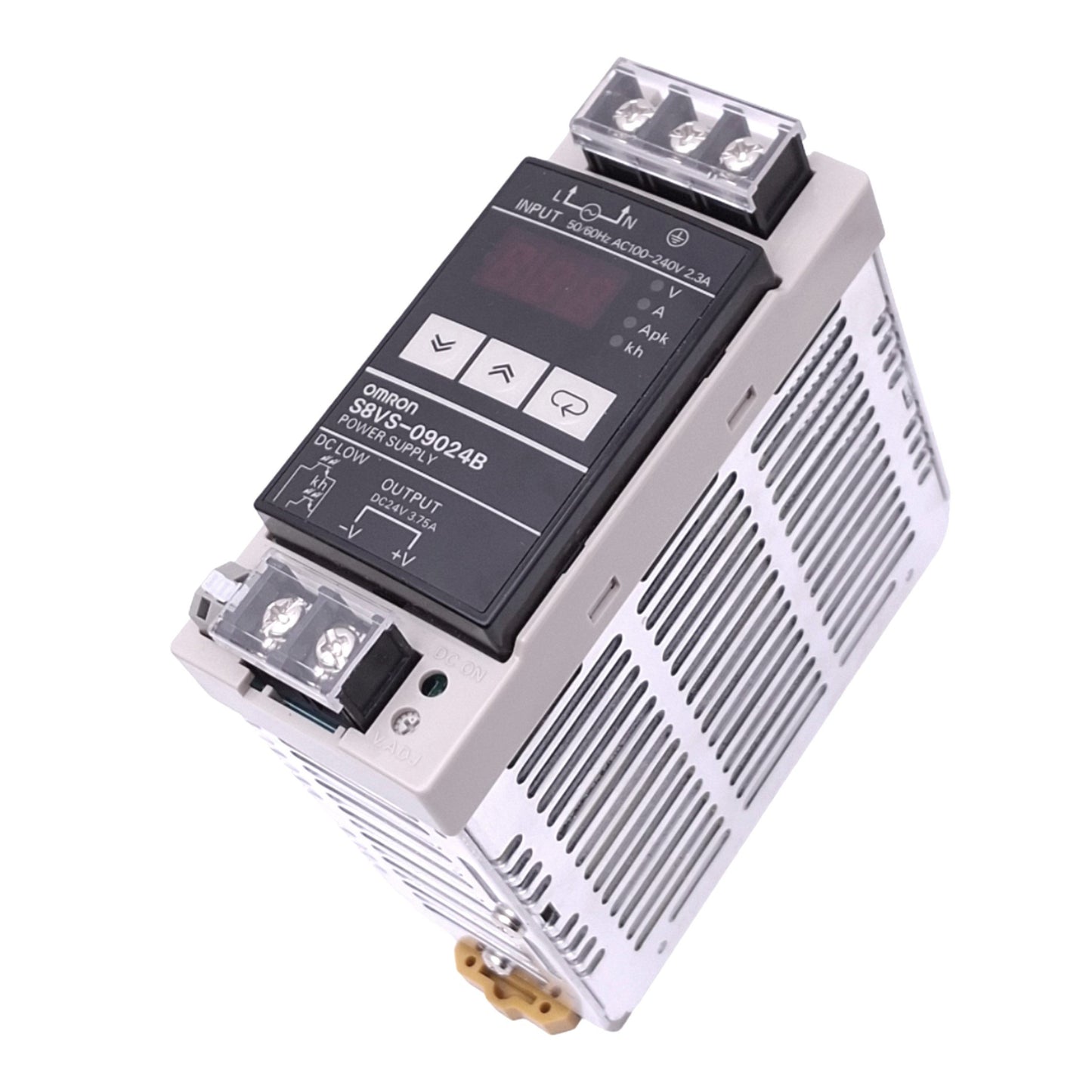 Used Omron S8VS-09024B Power Supply w/ Display, 100-240VAC In, 24VDC 3.75A Out, 90W