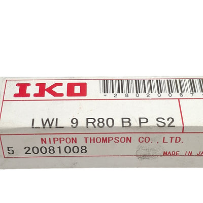 New IKO LWL 9 R80 B P S2 Linear Guide Rail, 9mm W x 10mm H x 80mm L, 20mm Pitch