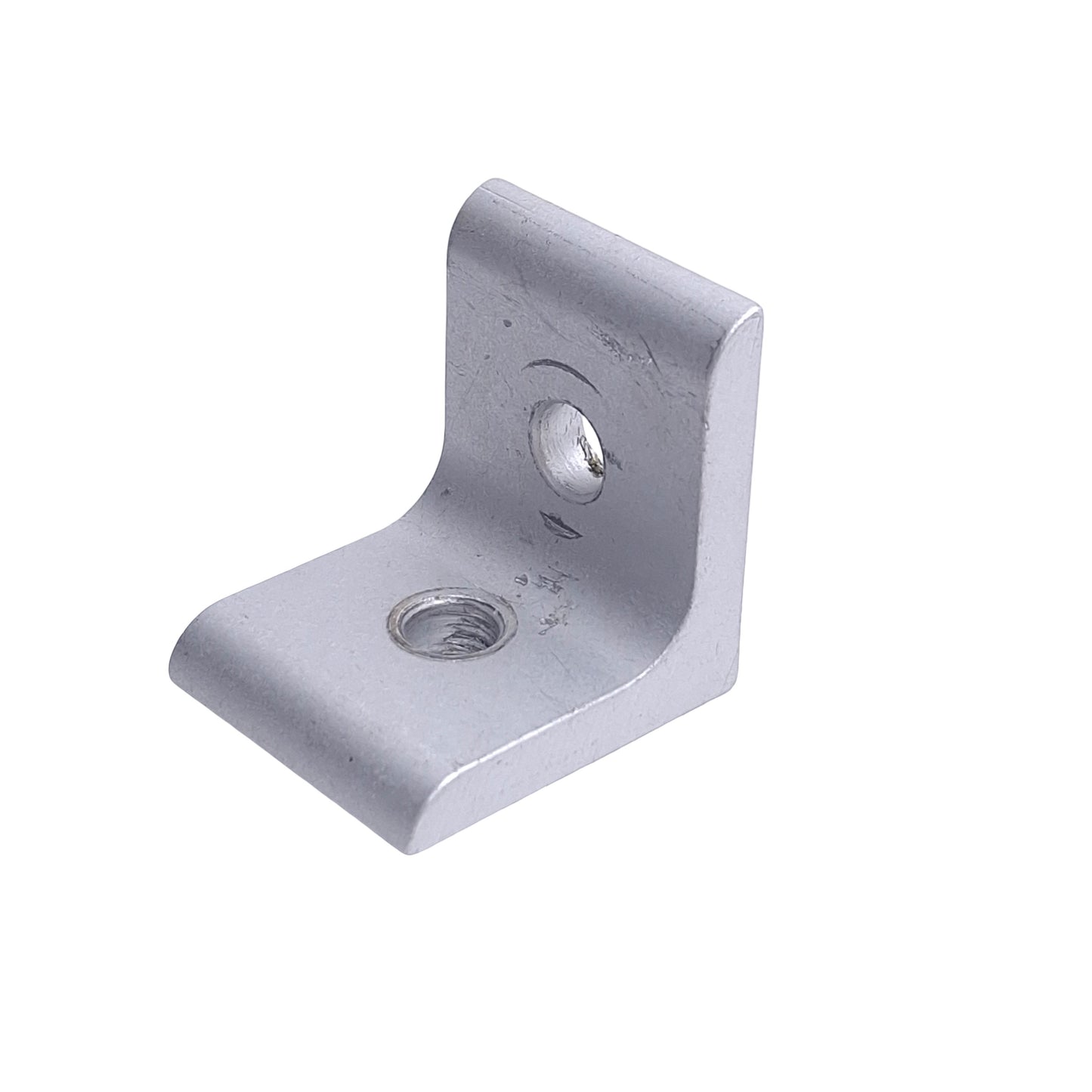 Used Lot of 6 80/20 4302 Aluminum Extrusion Inside Corner Bracket, 2-Hole, 15-Series