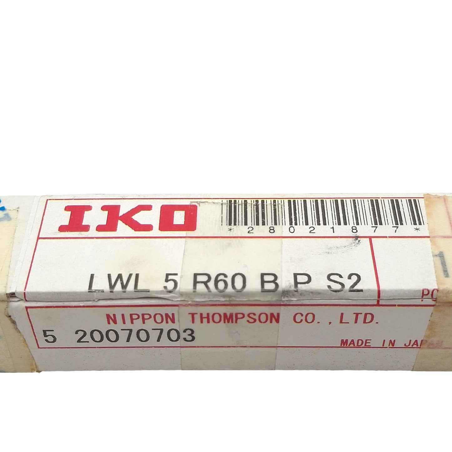 New IKO LWL 5 R60 B P S2 Linear Guide Rail, 5mm W x 6mm H x 60mm L, 15mm Pitch