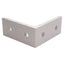 Used Lot of 10 80/20 4301 Tall Inside Corner Bracket, 4-Hole, 15-Series, 3x3x1.31in
