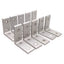 Used Lot of 10 80/20 4301 Tall Inside Corner Bracket, 4-Hole, 15-Series, 3x3x1.31in