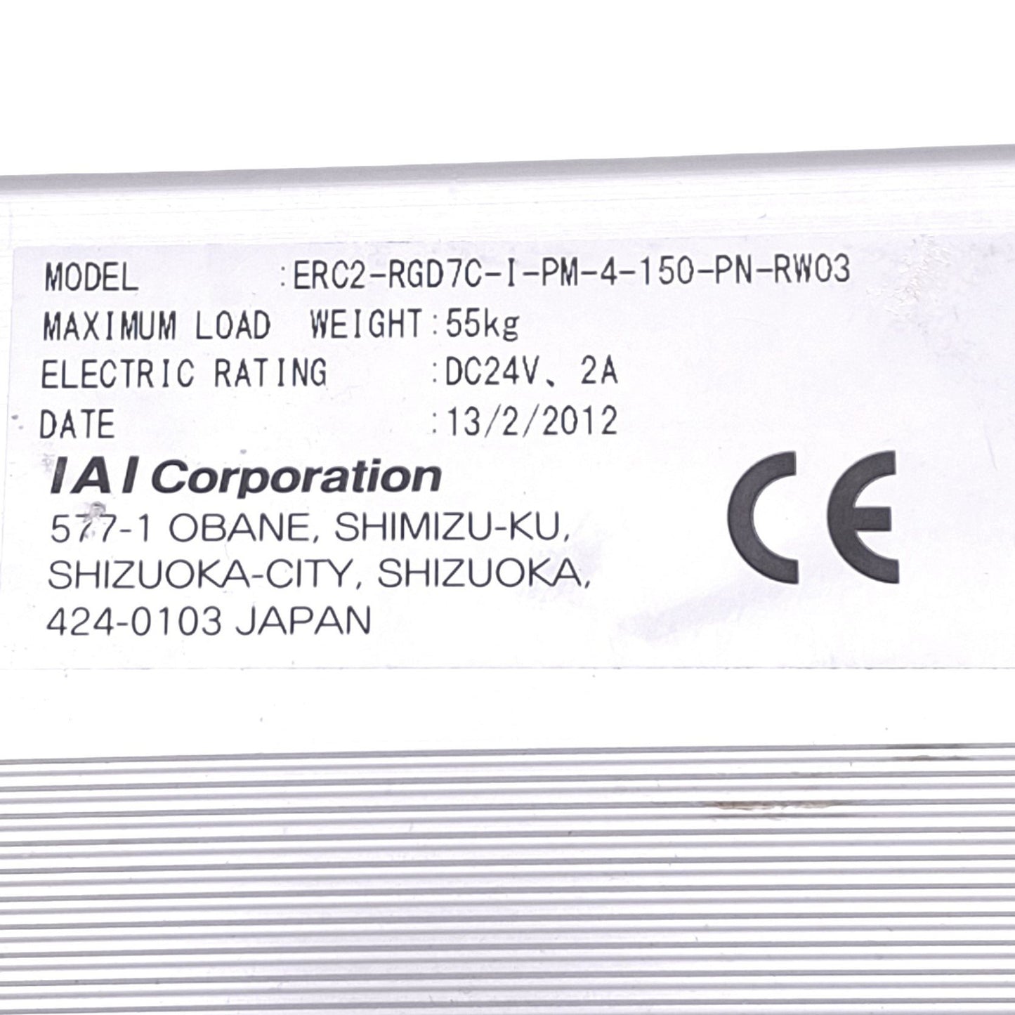 Used IAI ERC2-RGD7C-I-PM-4-150-PN-RW03 RoboCylinder Electric Actuator, 150mm, 24VDC