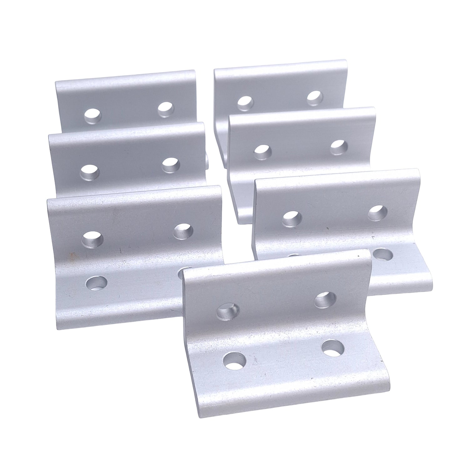 New – Open box Lot of 7 80/20 4303 Aluminum Extrusion Inside 90 Degree Corner Brackets, 4-Hole