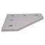 Used Lot of 8 80/20 4351 90 Degree Angled Flat Plate, 15-Series, 5-Hole, 4.5 x 4.5in