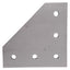 Used Lot of 8 80/20 4351 90 Degree Angled Flat Plate, 15-Series, 5-Hole, 4.5 x 4.5in
