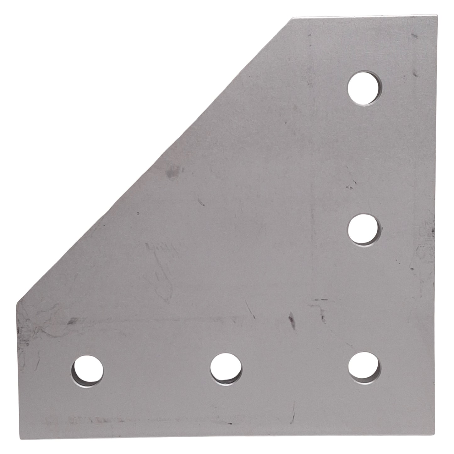 Used Lot of 8 80/20 4351 90 Degree Angled Flat Plate, 15-Series, 5-Hole, 4.5 x 4.5in