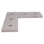 Used Lot of 4 80/20 4481 Aluminum L Flat Plate, 15-Series, 5-Hole, 4.5in x 4.5in