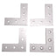 Used Lot of 4 80/20 4481 Aluminum L Flat Plate, 15-Series, 5-Hole, 4.5in x 4.5in