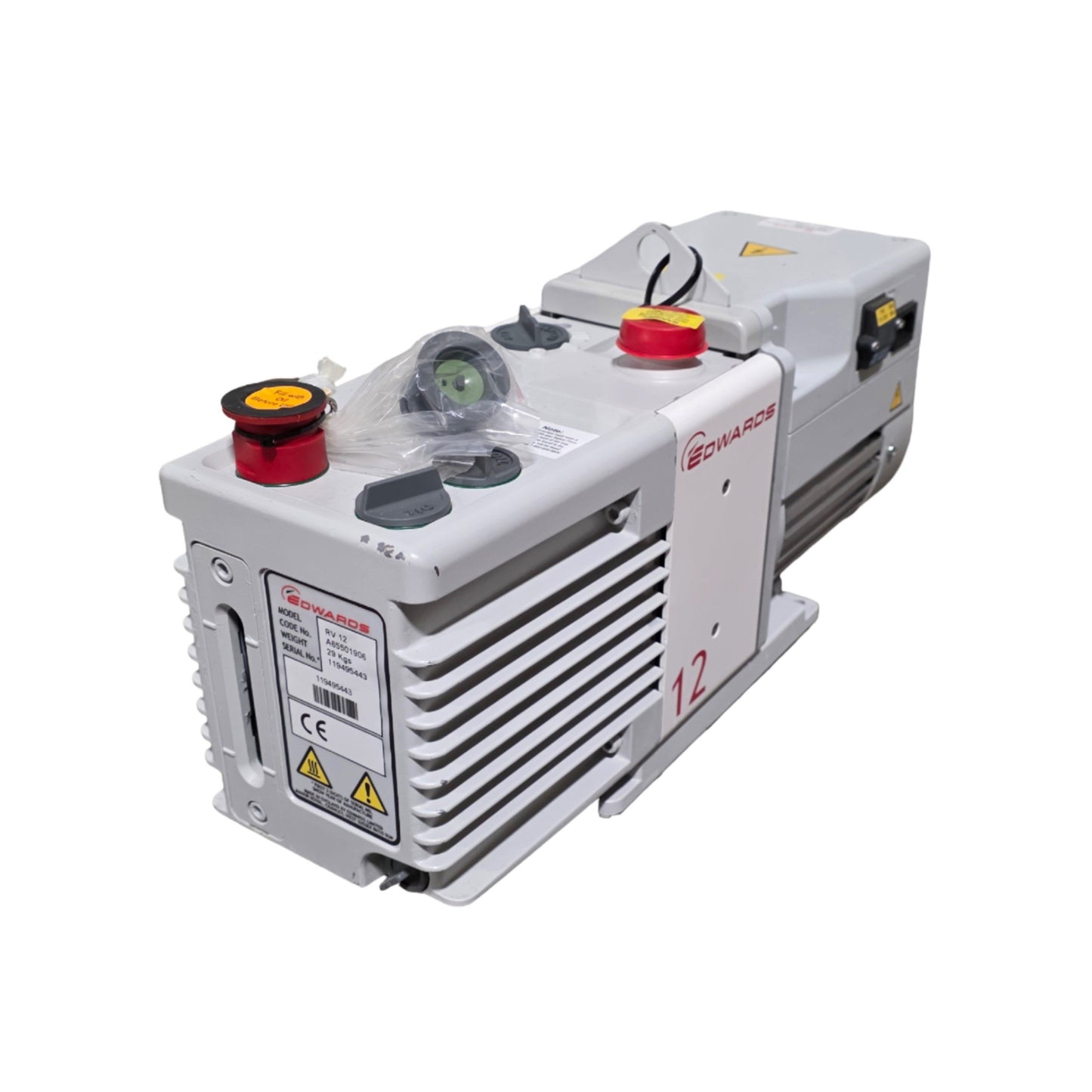 New – Open box Edwards RV12 Two Stage Rotary Vane Vacuum Pump 10CFM, 115VAC, 3 x 10-² mbar
