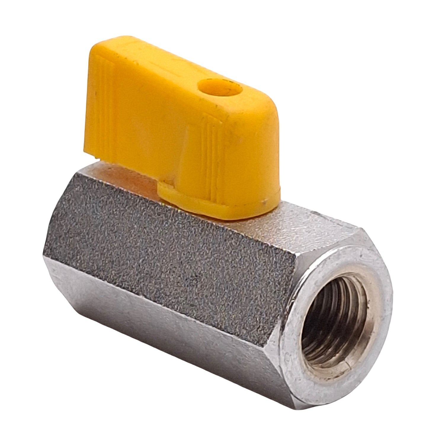 Used Parker MV609-4 Mini Ball Valve, Compact Handle, 450psi, 200°F, 1/4in NPT Female