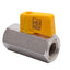 Used Parker MV609-4 Mini Ball Valve, Compact Handle, 450psi, 200°F, 1/4in NPT Female