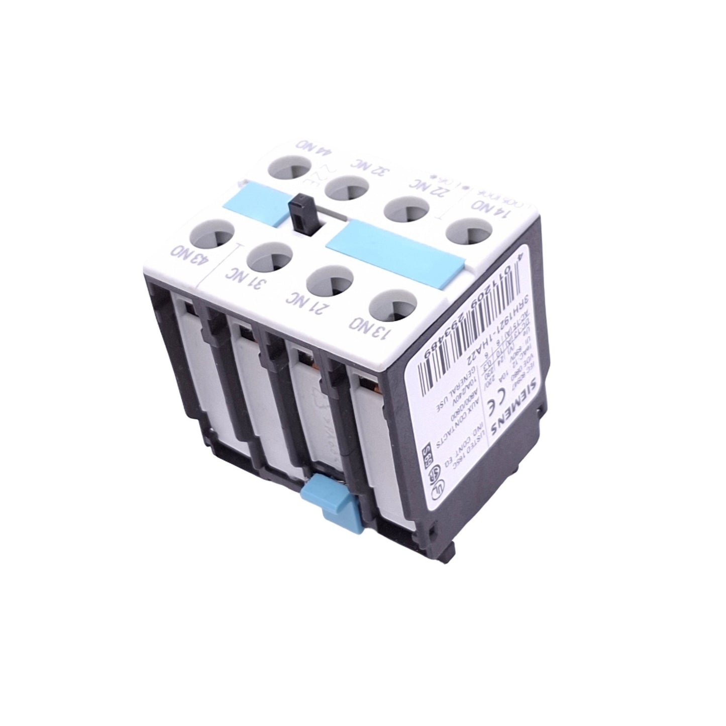 Used Siemens 3RH1921-1HA22 Auxiliary Contact Block for SIRIUS S00-S3, 2NO 2NC