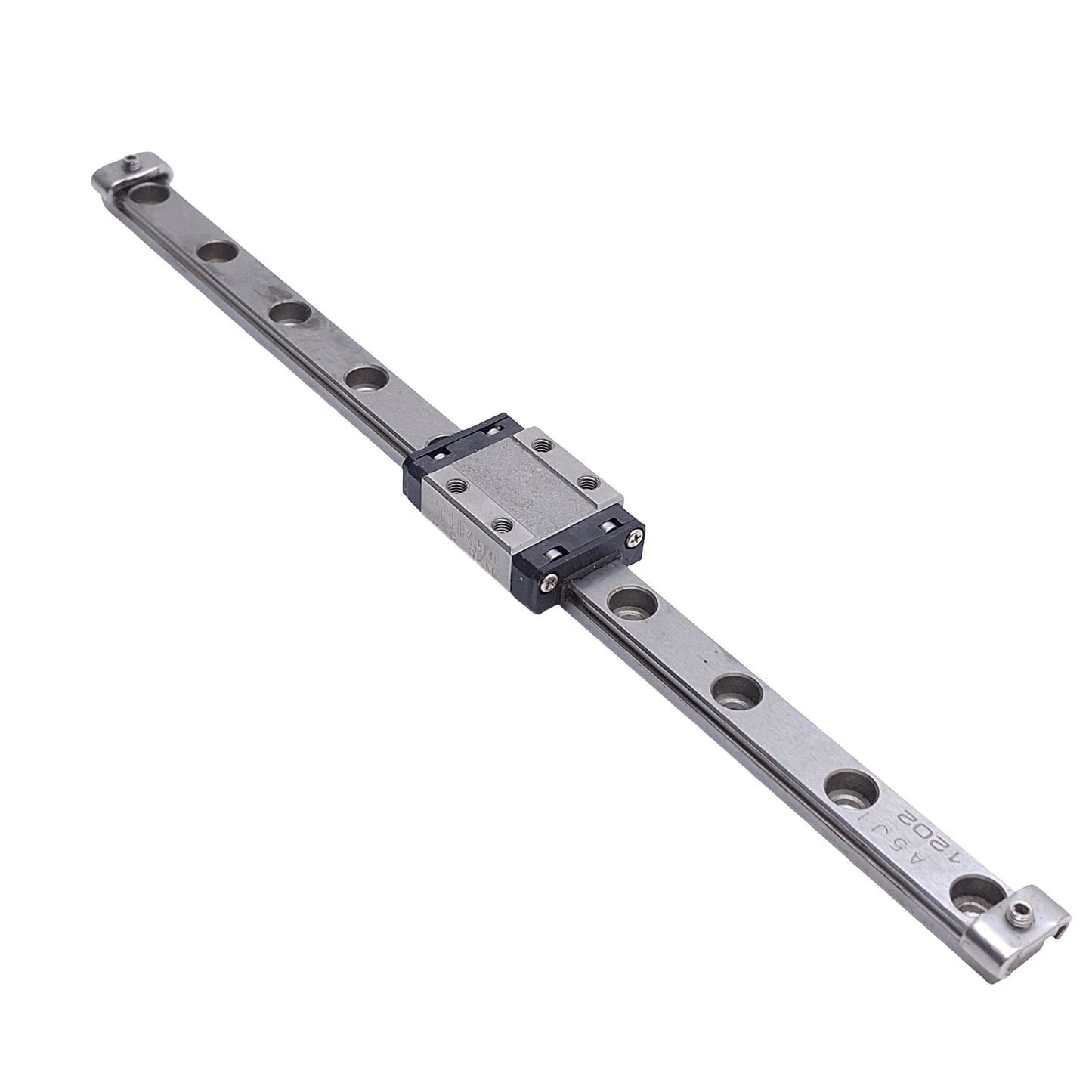 Used THK RSR 9KM Linear Bearing, 4x M3 Tapped Holes, Rail: 190mm x 9mm x 5.5mm