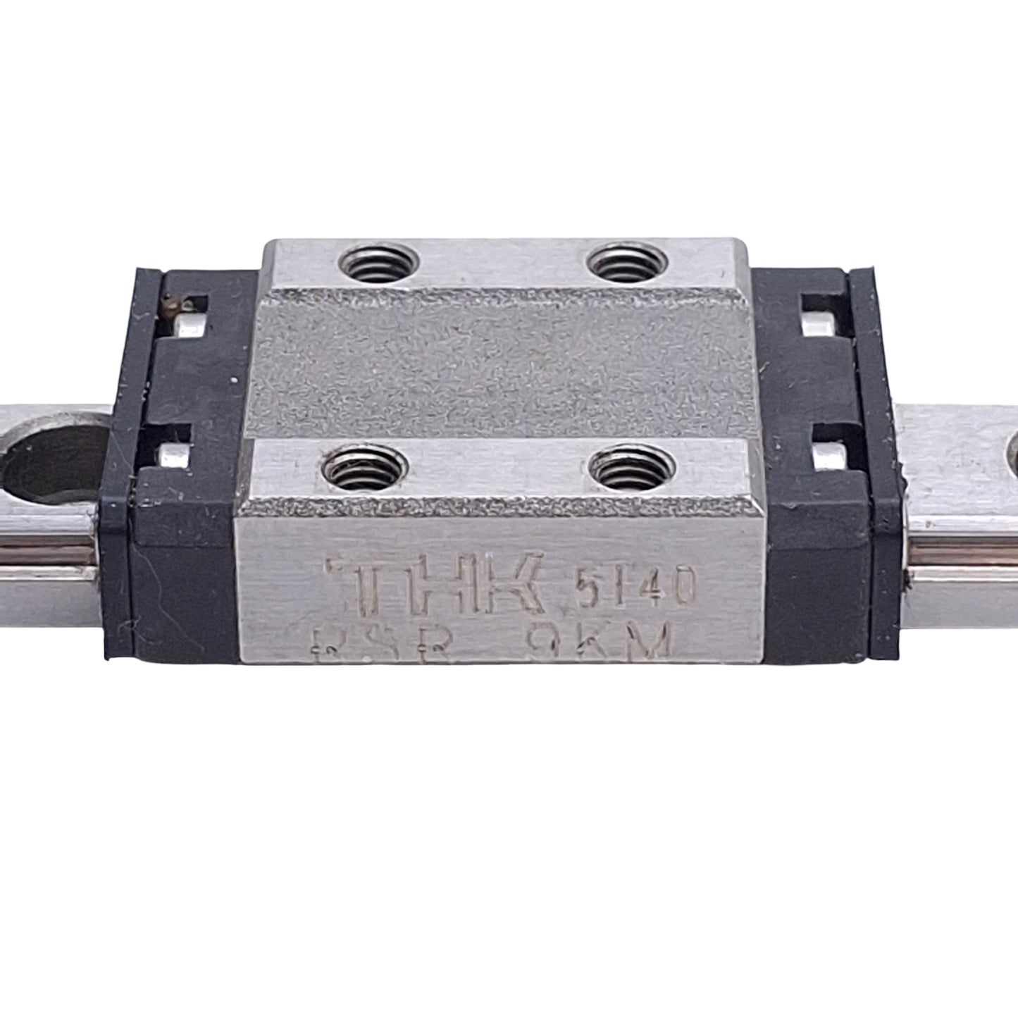 Used THK RSR 9KM Linear Bearing, 4x M3 Tapped Holes, Rail: 190mm x 9mm x 5.5mm