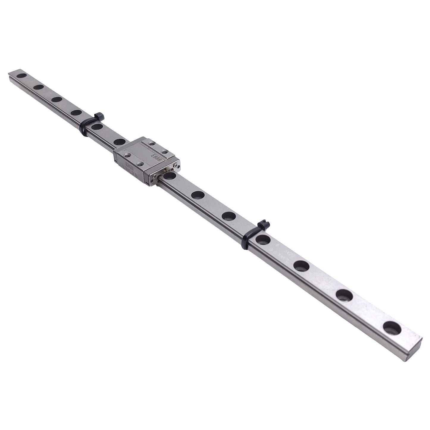 Used IKO LWL9B Linear Ball Bearing Carriage Slide on 178mm Guide Rail, 9mm Wide