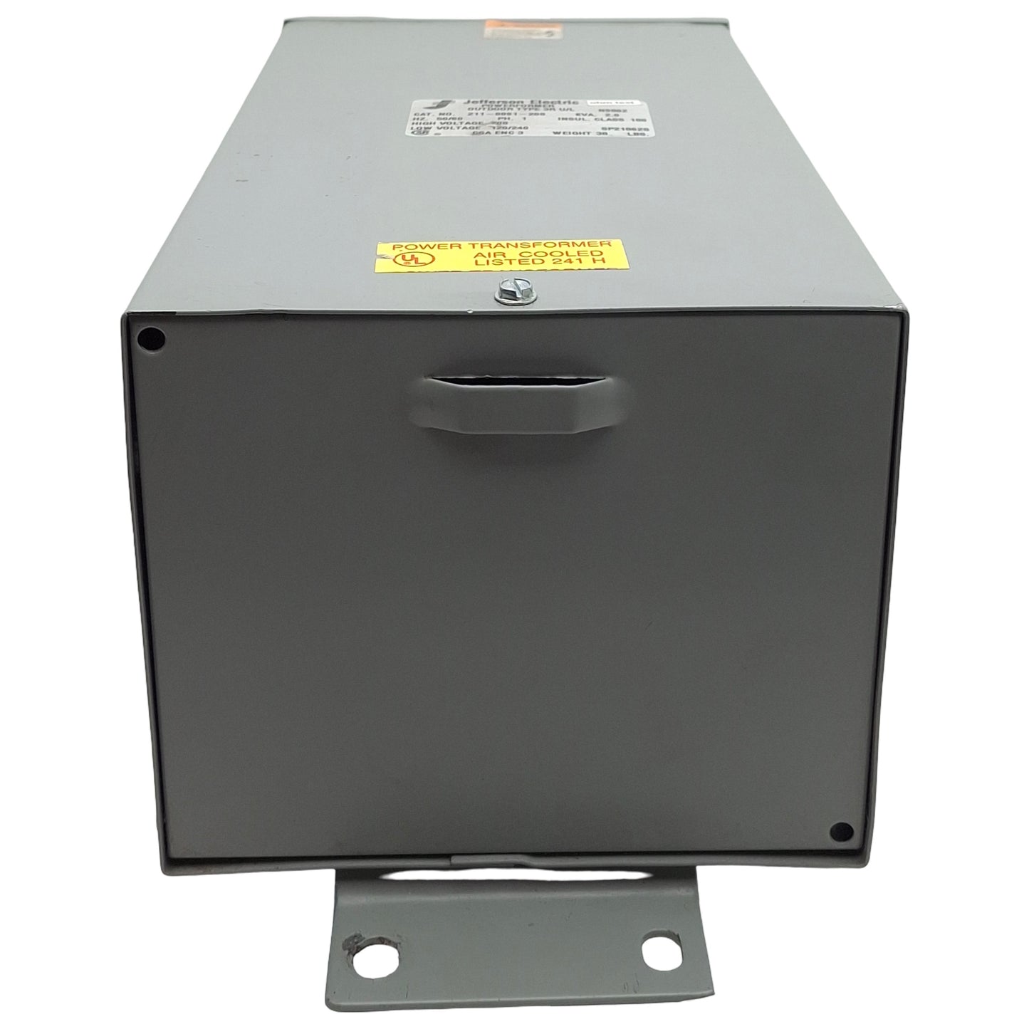 Used Jefferson 211-0091-208 Powerformer Transformer, 1PH 2kVA 208V High, 120/240V Low