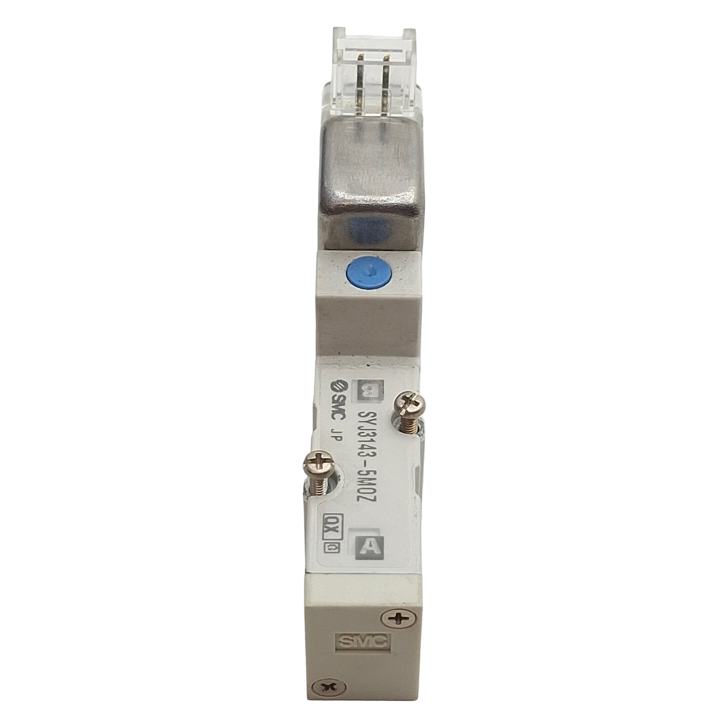 Used SMC SYJ3143-5MOZ Solenoid Valve, 5/2-Way, 0.15-0.7MPa, Base-Mount, 24VDC Coil