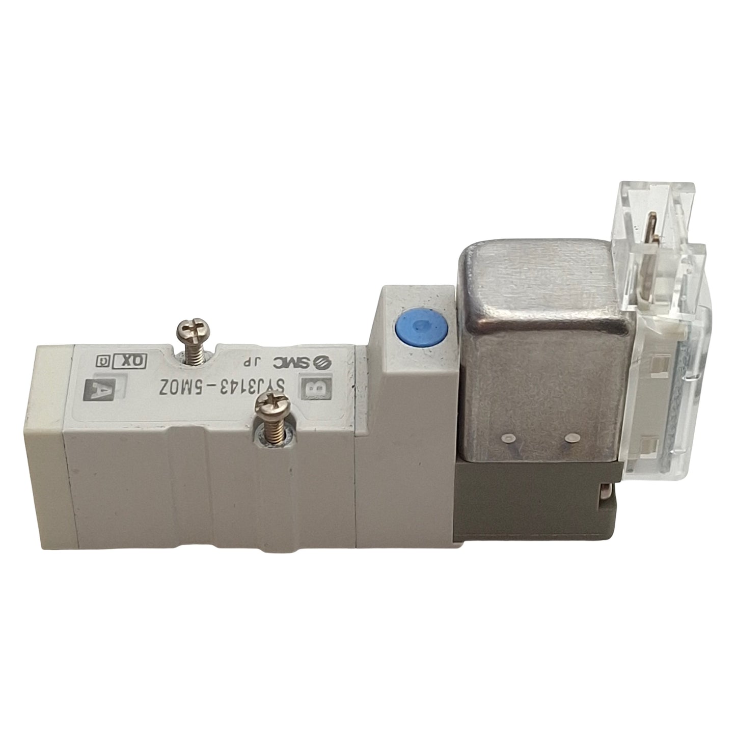 Used SMC SYJ3143-5MOZ Solenoid Valve, 5/2-Way, 0.15-0.7MPa, Base-Mount, 24VDC Coil